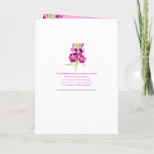 ストックフラワーダークピンクの水彩結婚式プログラム プログラム (裏面)