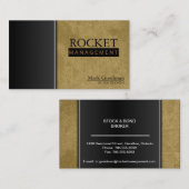 ストックブローカーの名刺-カーキ色のプロフェッショナル 名刺 (正面/裏面)