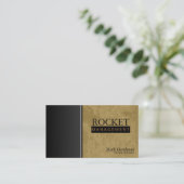 ストックブローカーの名刺-カーキ色のプロフェッショナル 名刺 (スタンド正面)