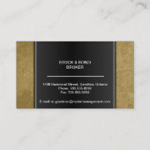 ストックブローカーの名刺-カーキ色のプロフェッショナル 名刺 (裏面)