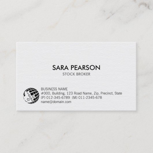 ストックブローカー投シンプル資 名刺 (正面)