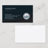 ストックブローカー株価チャートのアイコン 名刺 (正面/裏面)