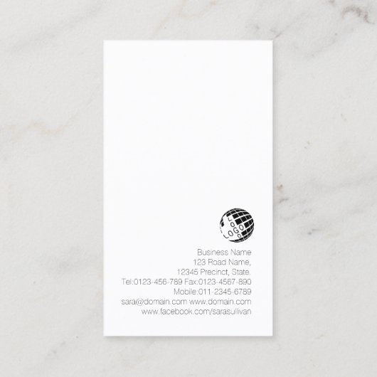 ストックブローカー金ゴールド株価チャートのアイコン 名刺 (裏面)