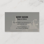 ストックブローカー |投資 |バーグラフのグラフロゴ 名刺 (裏面)