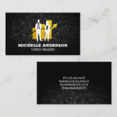 ストックブローカー | 財務 | グラフ 名刺 (正面/裏面)