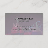 ストックブローカー | 金融業界の女性 名刺 (裏面)