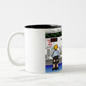 ストックブローカー- PrintedPerfectによる男性の漫画 ツートーンマグカップ (左)