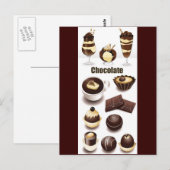 ストックベクトル – チョコレート ポストカード (正面/裏面)