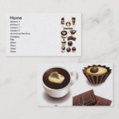 ストックベクトル – チョコレート、名前、住所1、追加… 名刺 (正面/裏面)