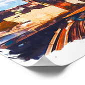 ストックホルスタイリッシュムスウェーデンパノラマシティビュー ポスター (角)