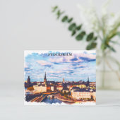 ストックホルスタイリッシュムスウェーデンパノラマシティビュー ポストカード (スタンド正面)