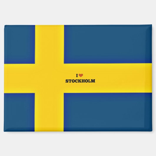 ストックホルムが大好き マグネット (正面)