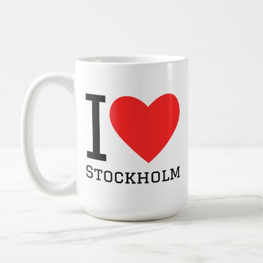 ストックホルムが好き コーヒーマグカップ (左)