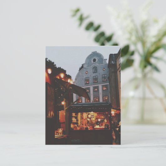 ストックホルムのクリスマスマーケット ポストカード (スタンド正面)