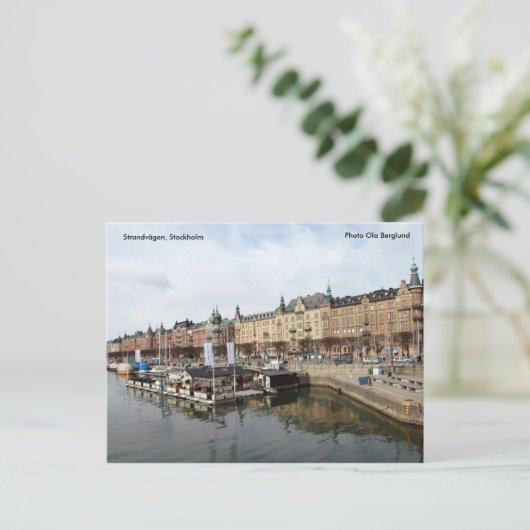 ストックホルムのストランドヴァーゲン写真左… ポストカード (スタンド正面)