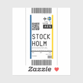 ストックホルムへの搭乗券(ARN) シール