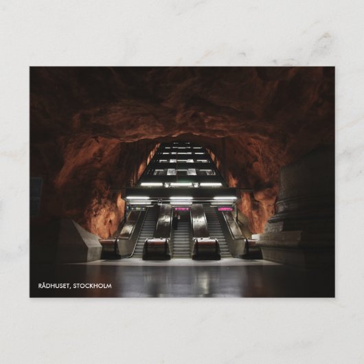 ストックホルムアンダーグラウンドI、ステーション文字 ポストカード (正面)