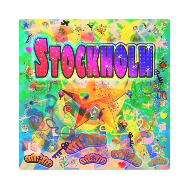 ストックホルムエポックアワーメタルウォールアート メタルプリント (正面)