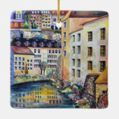 ストックホルムガンラスタンオールドシ絵画ティズ セラミックオーナメント (裏面)