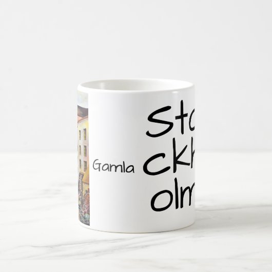 ストックホルムガンラスタンタイポグラフィ コーヒーマグカップ (中央)