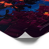 ストックホルムシティスカイラインポスター – スウェーデンのアーバンアート ポスター (角)