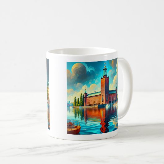 ストックホルムシティホールマグ コーヒーマグカップ (正面右)