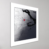 ストックホルムスウェーデンのモダン階級のエレガント贈り物の地図 箔ポスター (レイダウン)