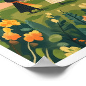 ストックホルムスウェーデンアートヴィンテージトラベルイラストレーション ポスター (角)