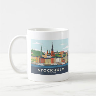 ストックホルムスウェーデンガンラスタンパステルトラベル コーヒーマグカップ