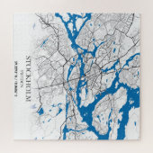 ストックホルムスウェーデンシティマップトラベルシンプル ジグソーパズル (横)