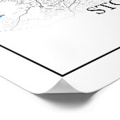 ストックホルムスウェーデンシティマップトラベルシンプル ポスター (角)