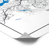 ストックホルムスウェーデンシティマップトラベルシンプル ポスター (角)