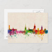 ストックホルムスウェーデンスカイライン ポストカード (正面/裏面)