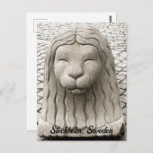 ストックホルムスウェーデンストーン獅子旧市街パーソナライズ ポストカード (正面/裏面)