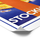 ストックホルムスウェーデンヨーロッパヴィンテージ旅行ポスター ポスター (角)