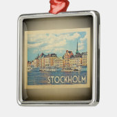 ストックホルムスウェーデンヴィンテージトラベルオーナメント メタルオーナメント (左)