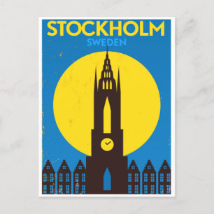 ストックホルムスウェーデンヴィンテージ旅行スカンジナビア ポストカード