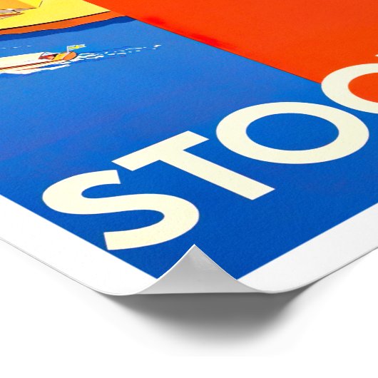 ストックホルムスウェーデンヴィンテージ旅行ポスター ポスター (角)