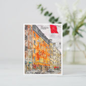 ストックホルムスウェーデンヴィンテージ旅行水の色 ポストカード (スタンド正面)