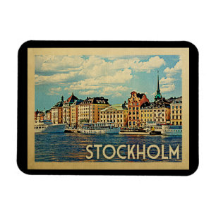 ストックホルムスウェーデンヴィンテージ旅行 マグネット