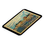 ストックホルムスウェーデンヴィンテージ旅行 マグネット (左側)