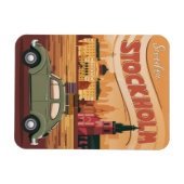 ストックホルムスウェーデン旅行ヴィンテージギフトとお土産 マグネット (横)