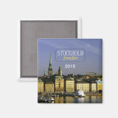 ストックホルムスウェーデン旅行冷蔵庫用マグネット変更年 マグネット (正面/裏面)