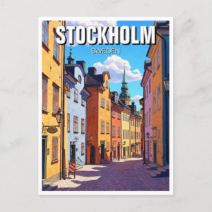 ストックホルムスウェーデン旅行 ポストカード