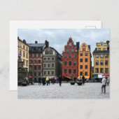 ストックホルムスウェーデン旧市街ガンラスタン写真 ポストカード (正面/裏面)