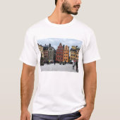 ストックホルムスウェーデン旧市街ヨーロッパ Tシャツ (正面)