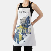 ストックホルムスウェーデン県の地図ヴィンテージ土産 エプロン (インサイチュ)