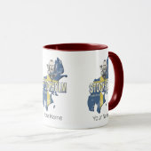 ストックホルムスウェーデン県の地図ヴィンテージ土産 マグカップ (正面右)