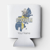 ストックホルムスウェーデン県の地図ヴィンテージ土産 缶クーラー (裏面)