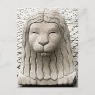 ストックホルムスウェーデン石獅子像オールドタウン写真 ポストカード
